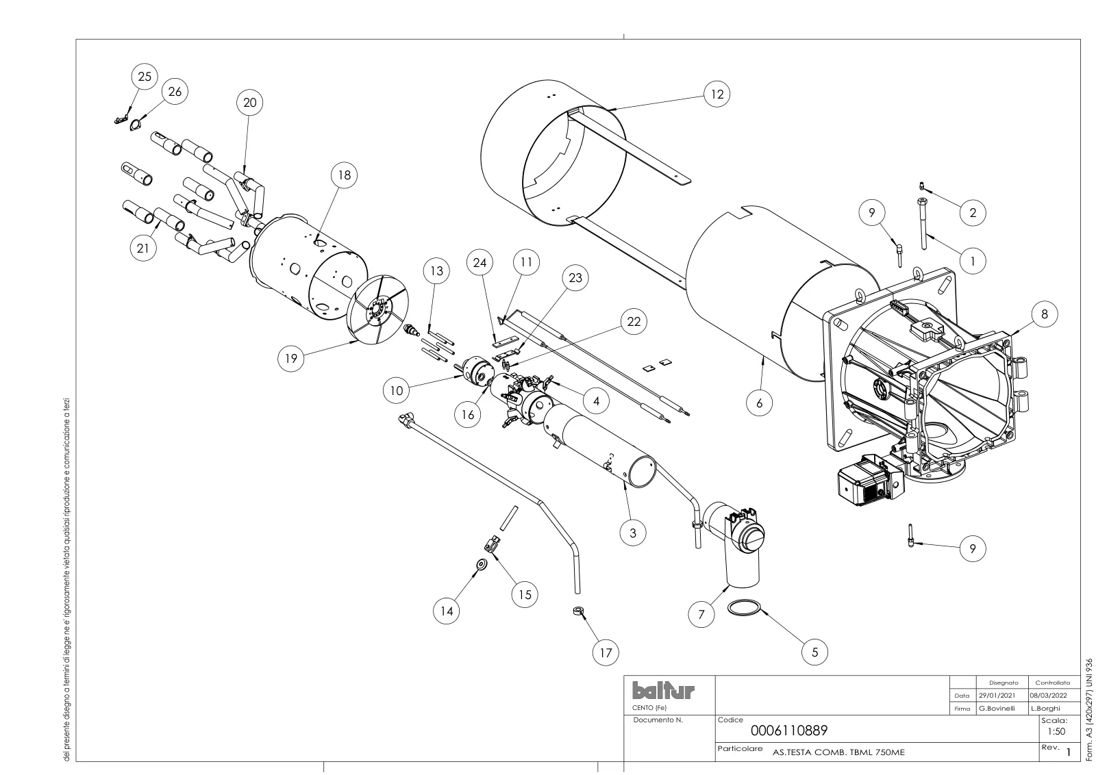 Деталировка Baltur TBML 750 LX ME, лист 5