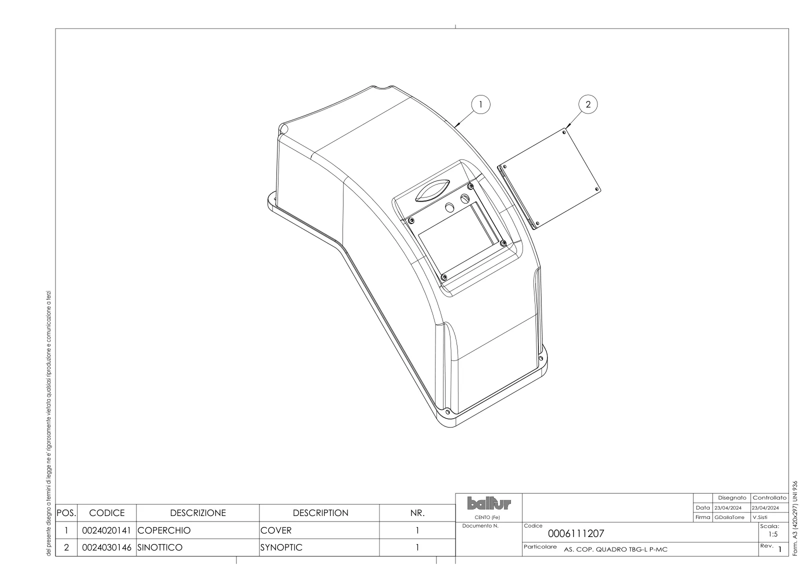 Деталировка Baltur TBL 160 P, лист 6