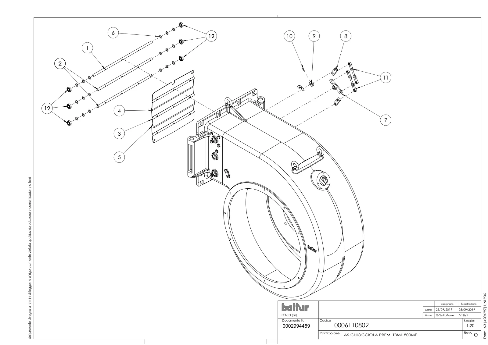 Деталировка Baltur TBML 900 ME V, лист 5