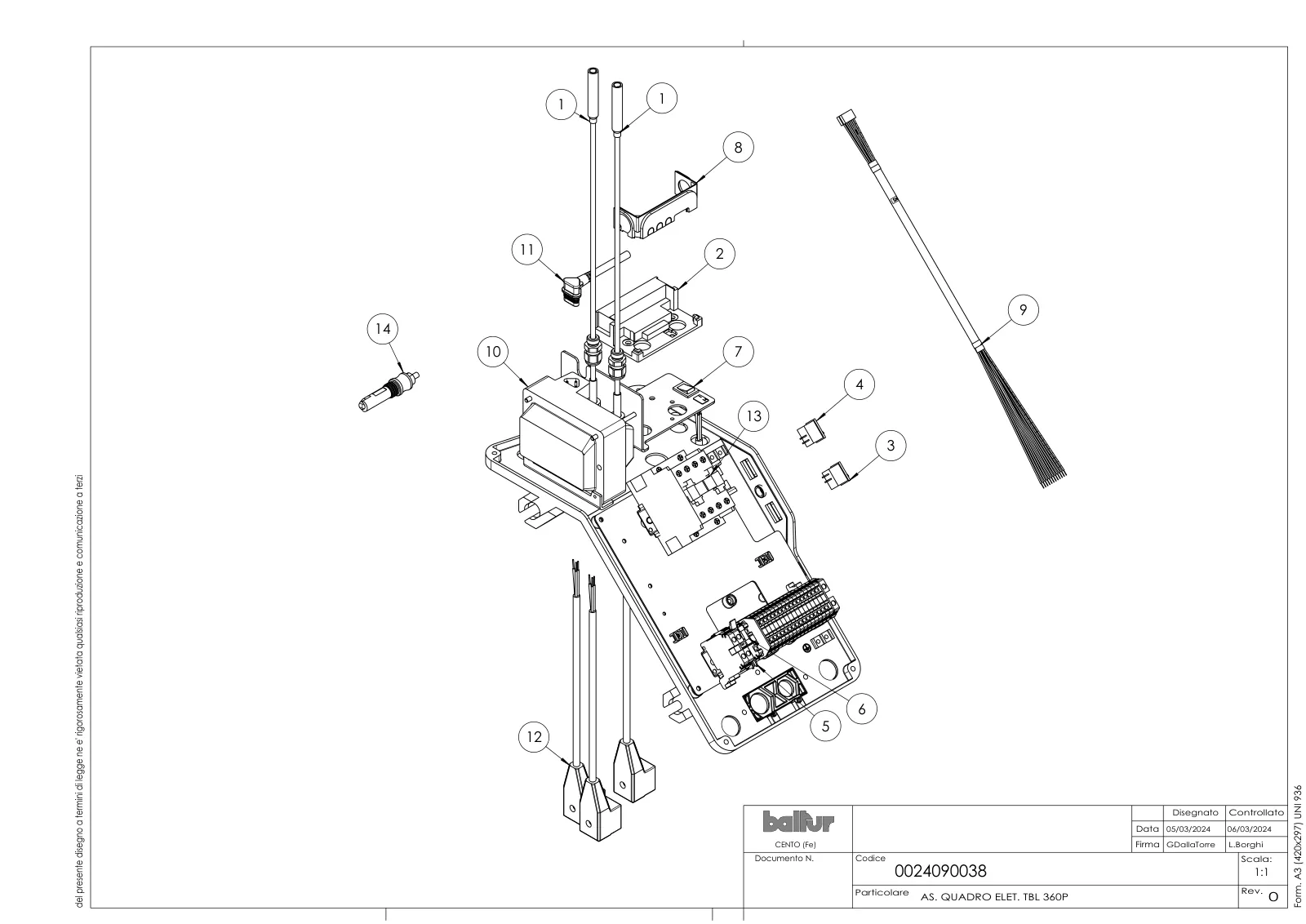 Деталировка Baltur TBL 360 P, лист 6