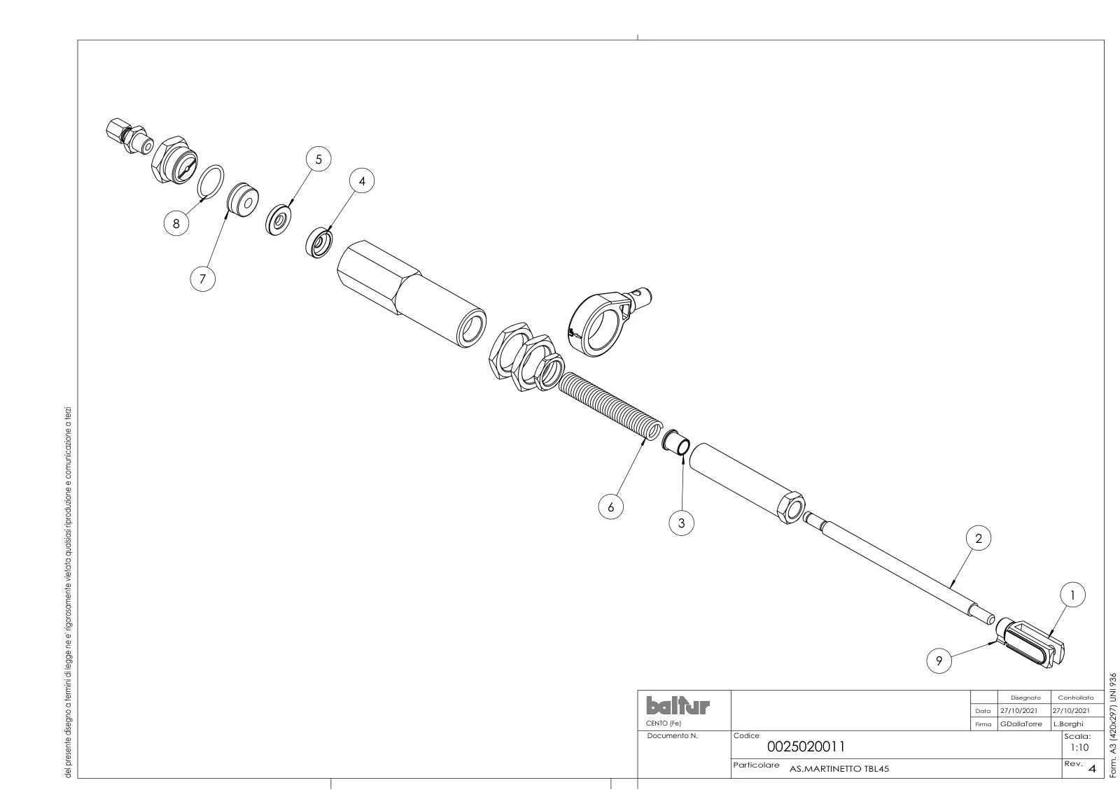 Деталировка Baltur TBL 160 P, лист 4