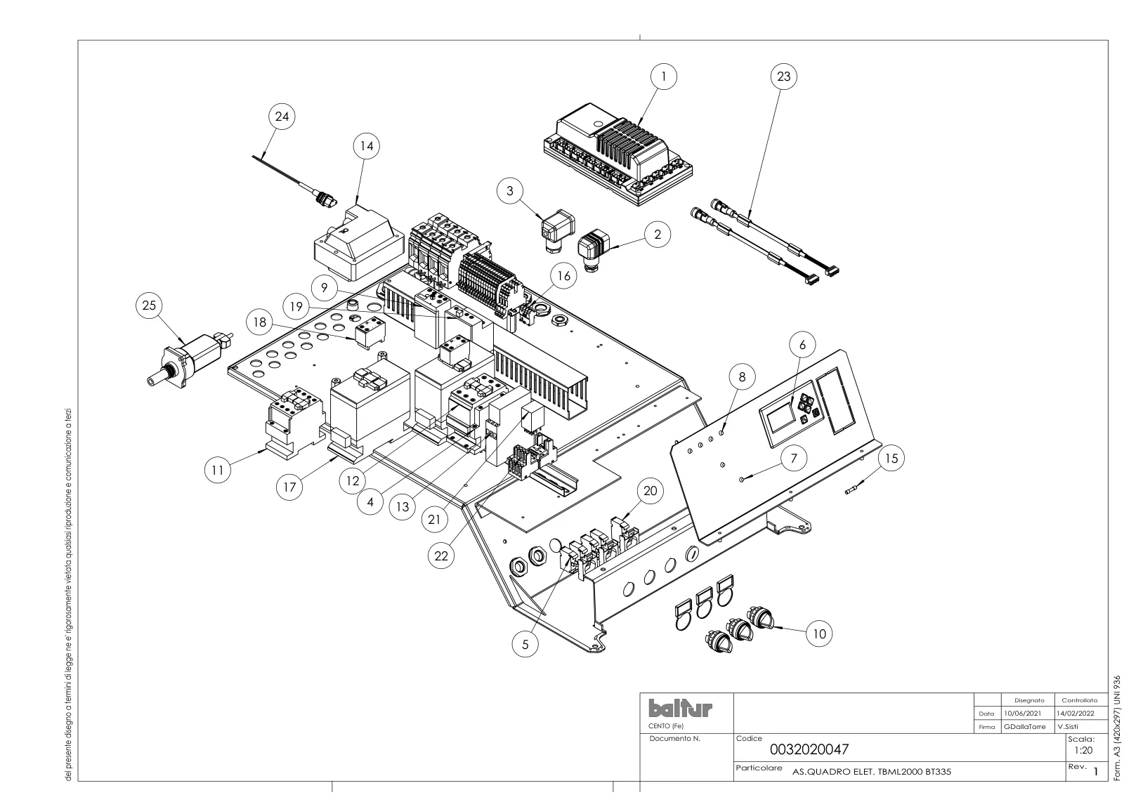 Деталировка Baltur TBML 2000 ME V, лист 7