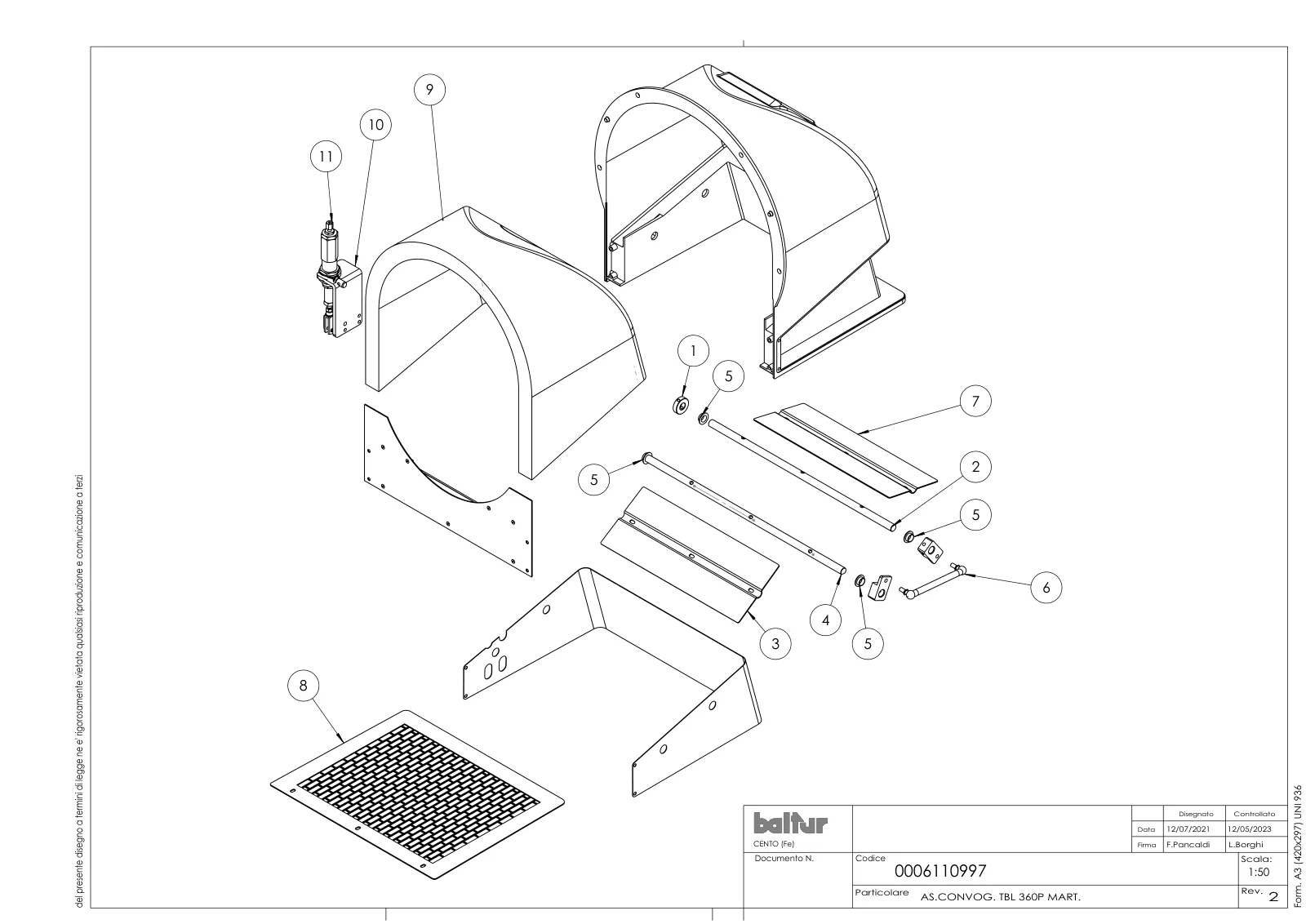 Деталировка Baltur TBL 360 P, лист 3