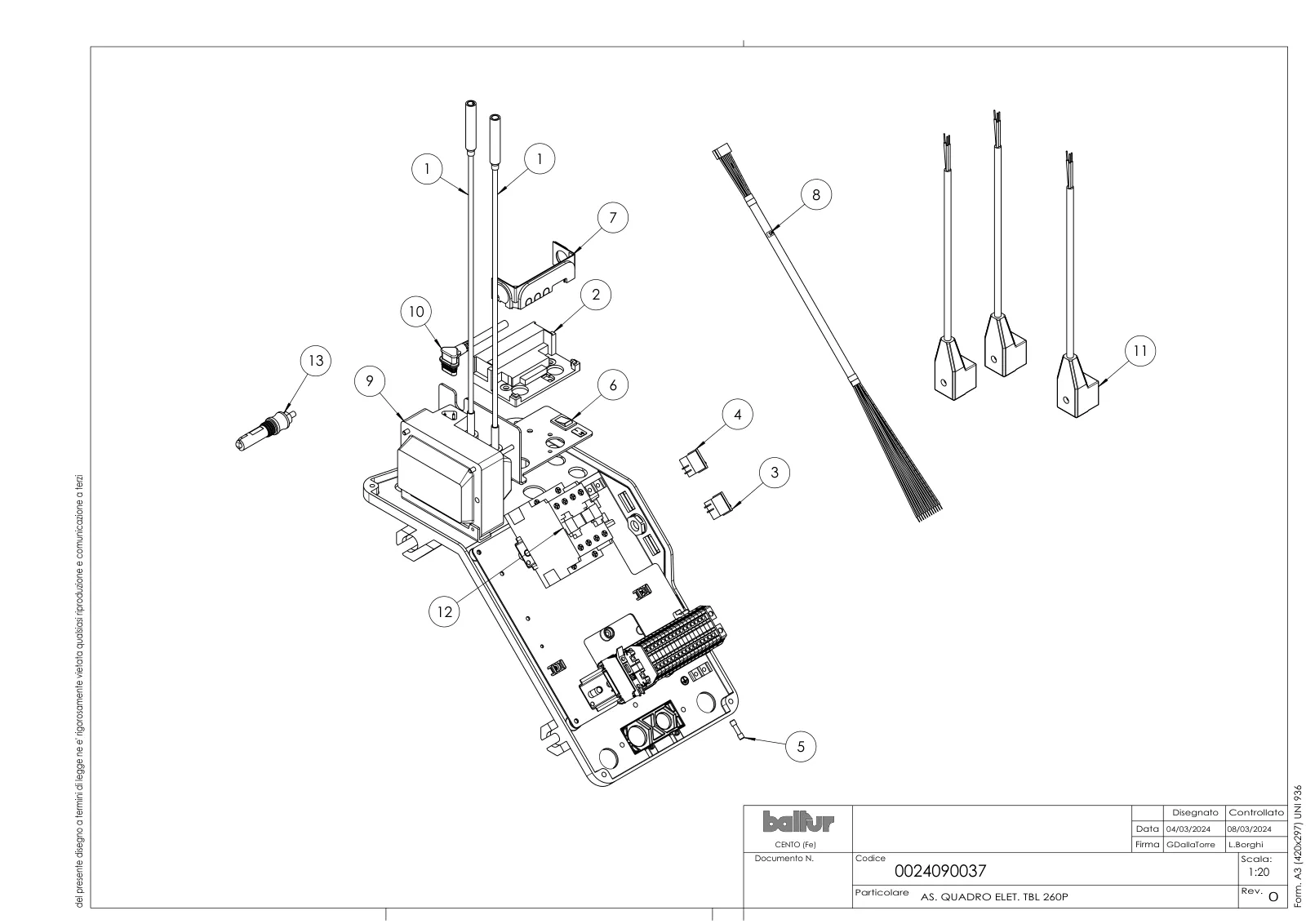 Деталировка Baltur TBL 260 P, лист 6