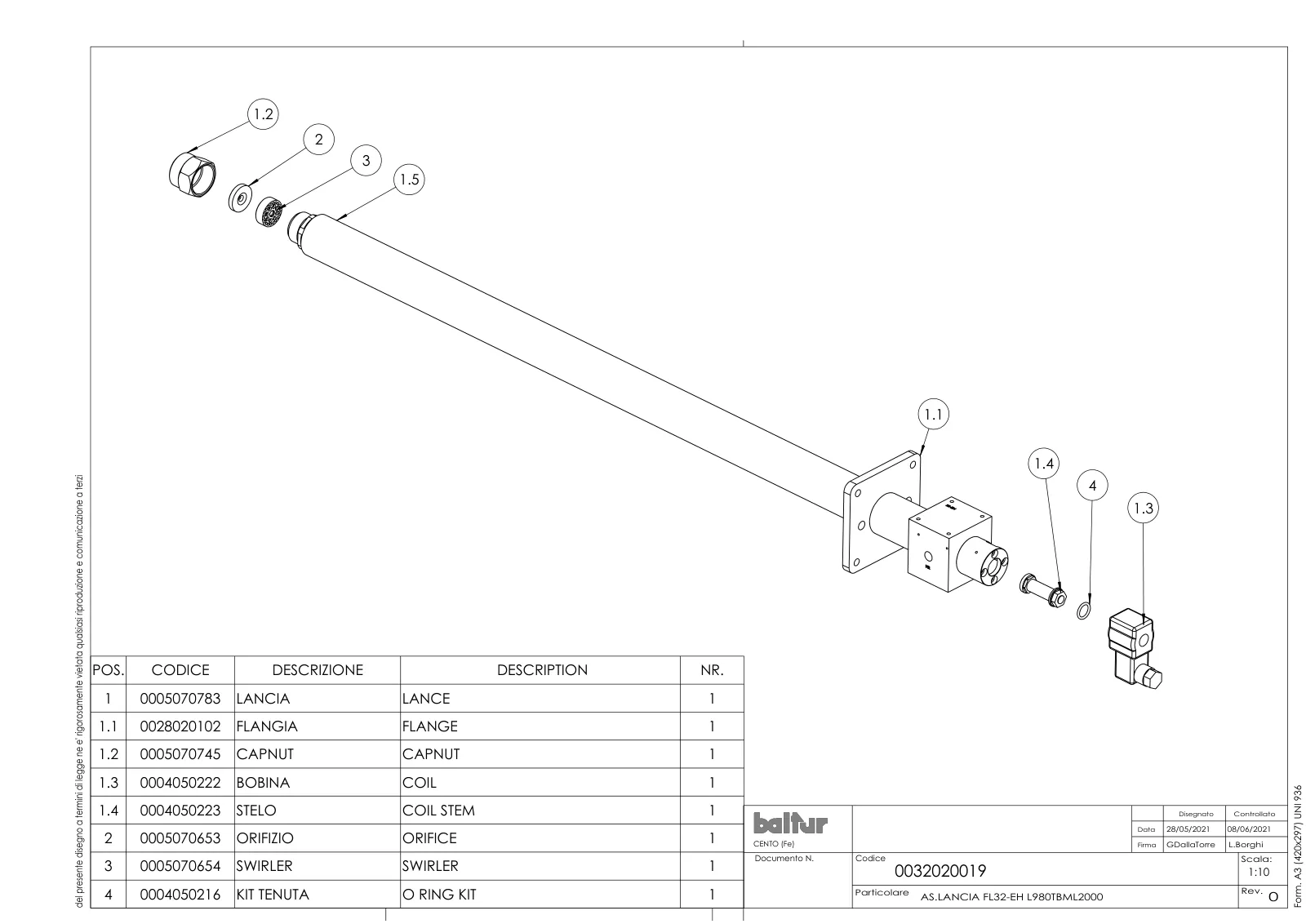 Деталировка Baltur TBML 2000 ME V, лист 5