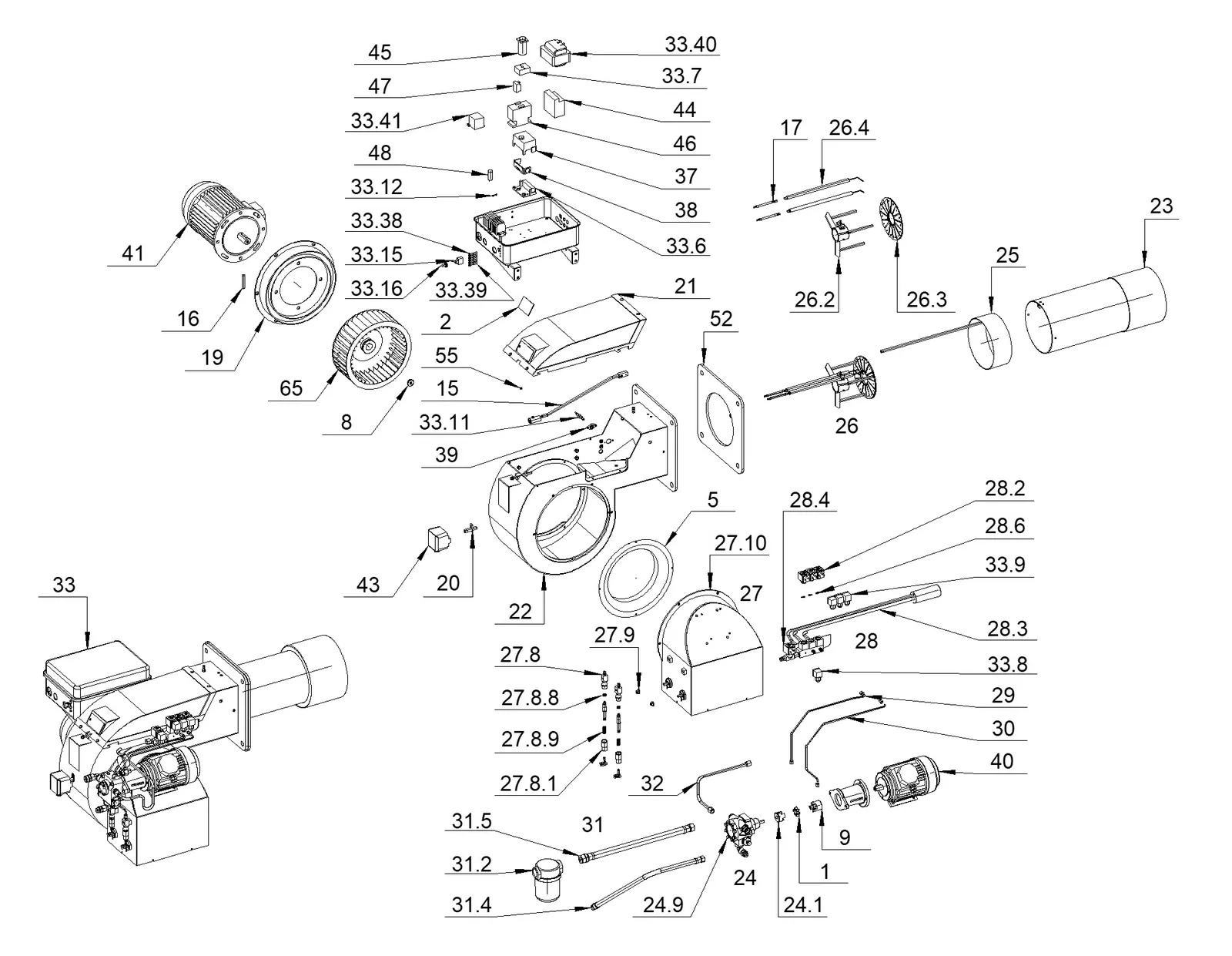 Деталировка F.B.R. FGP 190/3 TL, лист 1