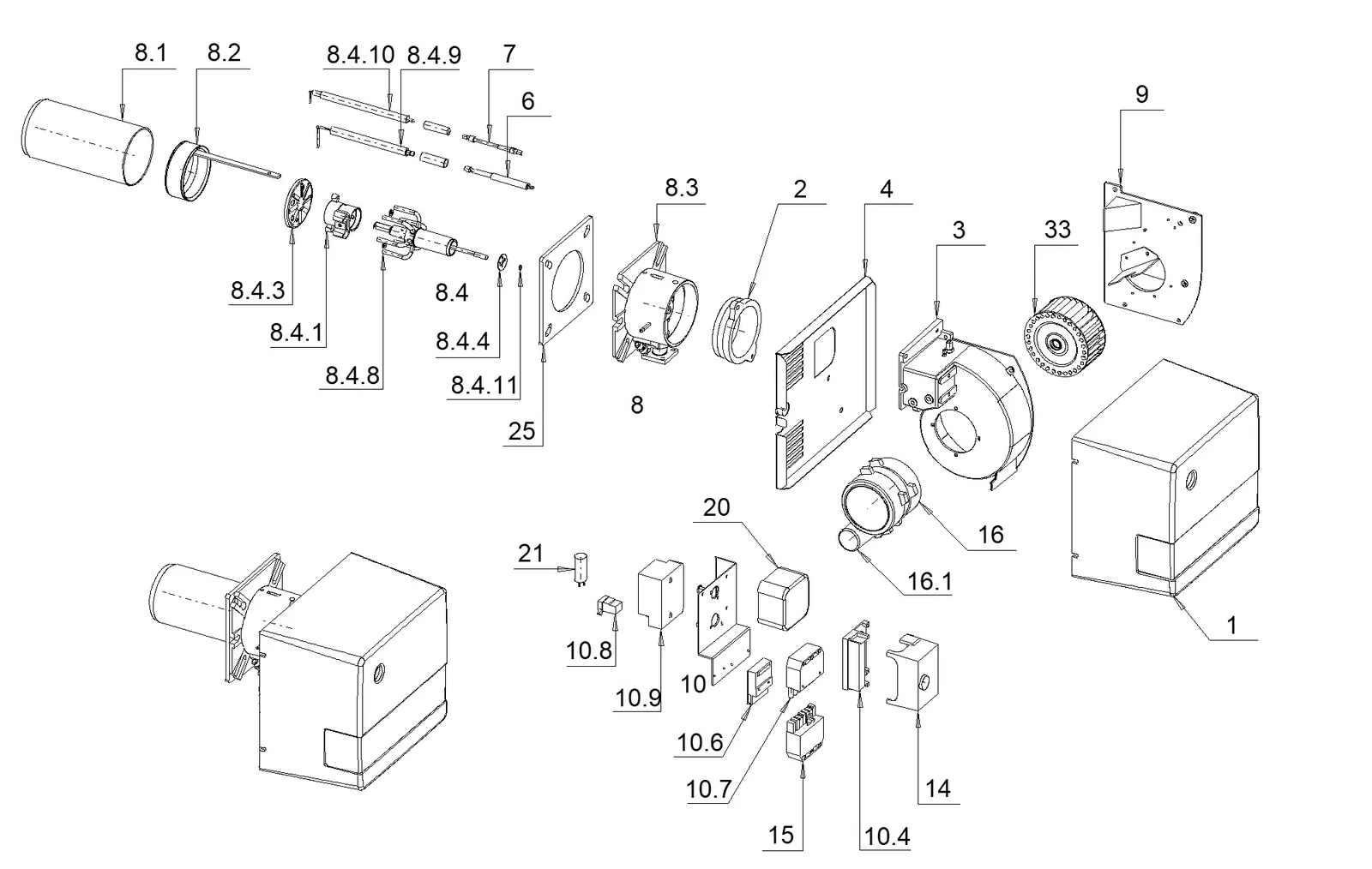 Деталировка F.B.R. GAS X0 CE TL + R. CE D1/2" - S, лист 1