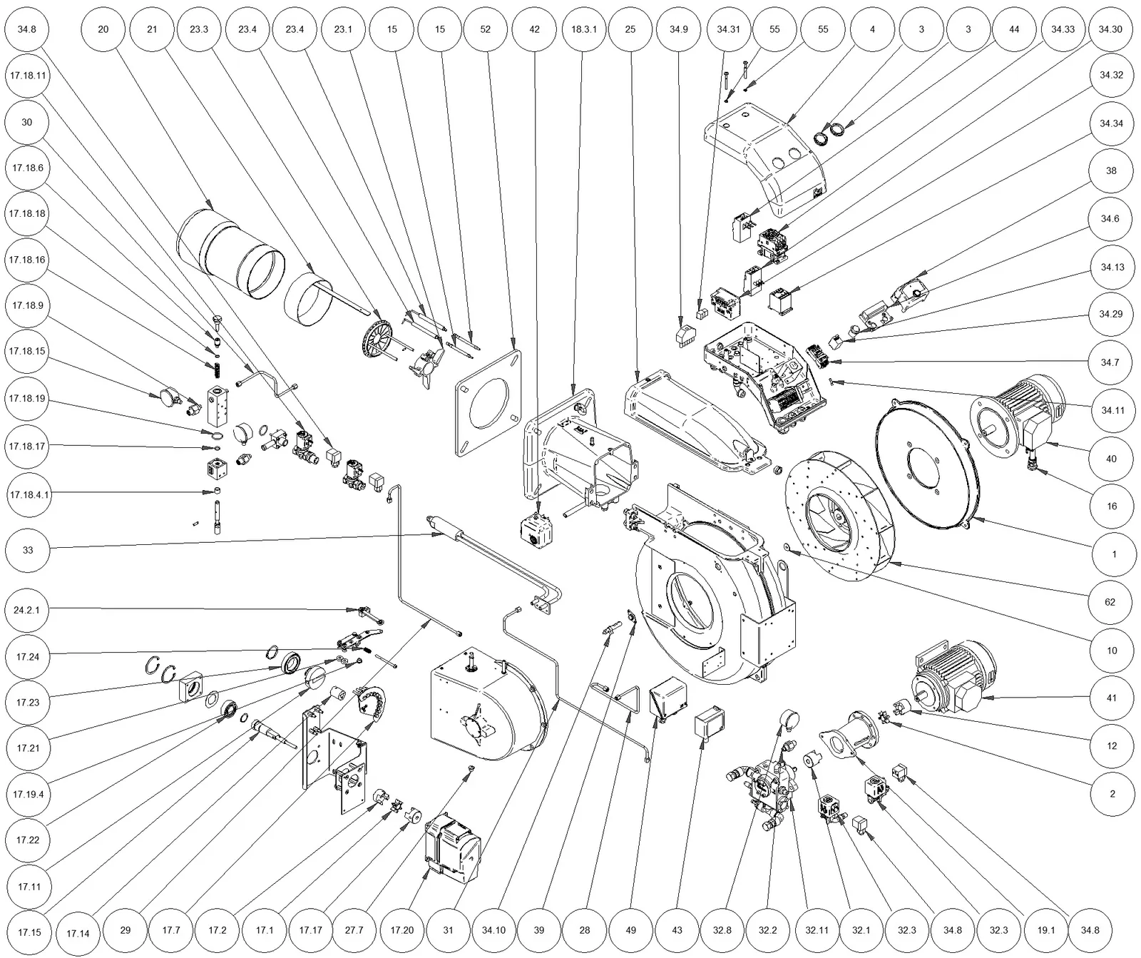 Деталировка F.B.R. FGP 100/M TC EVO, лист 1
